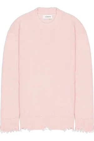 LANEUS Truien, Heren, Roze, M, Roze Crew Neck Sweater