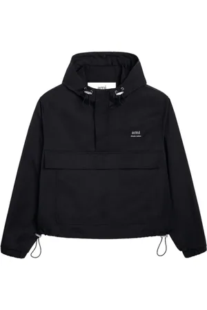 Ami Sweatshirts & Hoodies, Heren, Zwart, S, Katoen, Hoodie Windbreaker