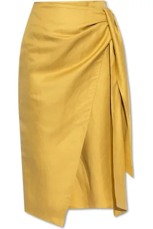 Max Mara Rokken, Dames, Geel, S, Linnen, Rok Tequila