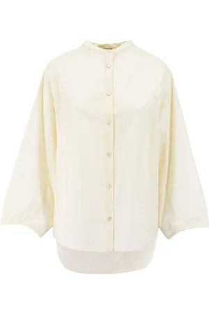 Aspesi Blouses & Shirts, Dames, , S, Katoen, Double-breasted Blouse met Logo Details