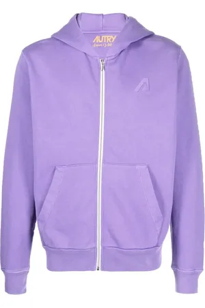 Autry Sweatshirts & Hoodies, Heren, Paars, M, Katoen, Logo Katoenen Hoodie