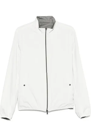 HERNO Jassen, Heren, Wit, XL, Polyester, Omkeerbare Ultralichte Polyester Jas met Rits
