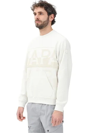 Napapijri Sweatshirts & Hoodies, Heren, Wit, M, Anghiari Crewneck Sweater Lente Zomer