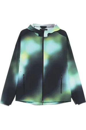 Y-3 Jassen, Heren, Veelkleurig, L, Tule, Turquoise Blauw-Groene Hoodie Tule