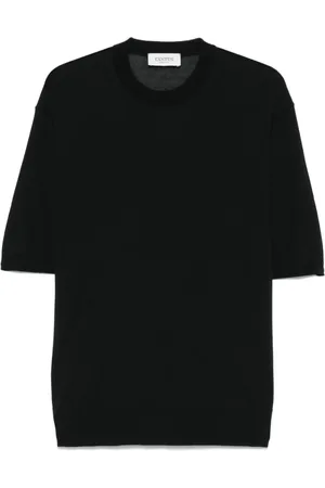 LANEUS Truien, Heren, Zwart, S, Zwart Crew Neck T-shirt
