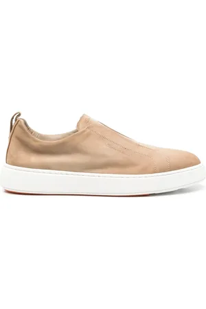 santoni Schoenen, Heren, , 43 1/2 EU, Leer, Suede Laceless Sneakers