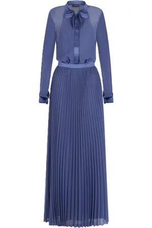 Emporio Armani Kleedjes, Dames, Blauw, S, Polyester, Polyester Jurken