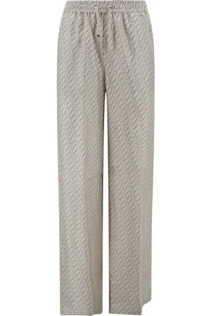 HERNO Broeken, Dames, Grijs, S, Gedrukte Hanging Hook Broek