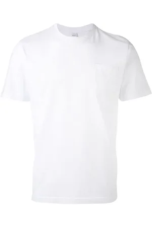 Aspesi Tops, Heren, Wit, M, T-shirts en polo`s met zak