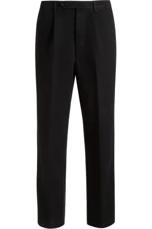 Bally Jeans, Heren, Zwart, L, Katoen, Zwarte katoenen broek met taps toelopende pijpen