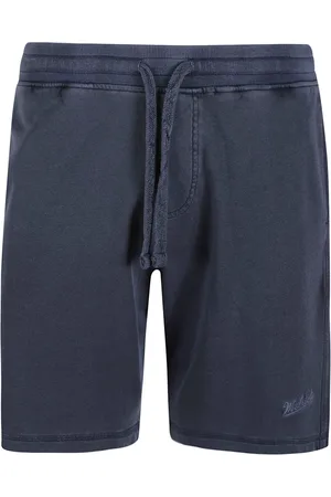 Woolrich Korte broeken, Heren, Blauw, L, Katoen, Blauwe Katoenen Bermuda Shorts met Elastische Taille