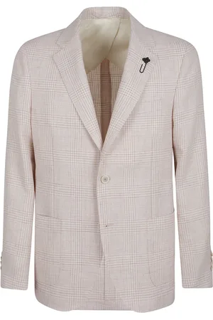 LARDINI Jassen, Heren, , 2Xl, Wol, Geruite Jas voor Mannen