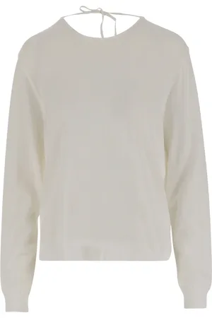 Aspesi Truien, Dames, Wit, M, Witte Truien voor een Stijlvolle Look