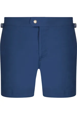 Tom Ford Badkleding, Heren, Blauw, XL, Polyester, Blauwe Zwemkleding Modern Ontwerp Rits