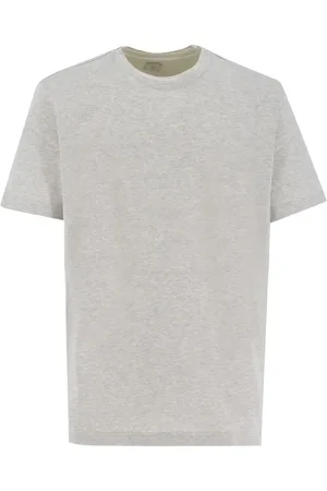 ELEVENTY Tops, Heren, Grijs, 2Xl, Katoen, Gelaagd Grijs Katoenen T-shirt met Ronde Hals