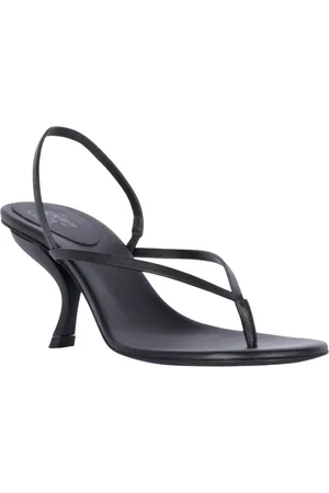 Gia Borghini Schoenen, Dames, Zwart, 37 EU, Leer, Zwarte Leren Sandalen Aurora Stijl