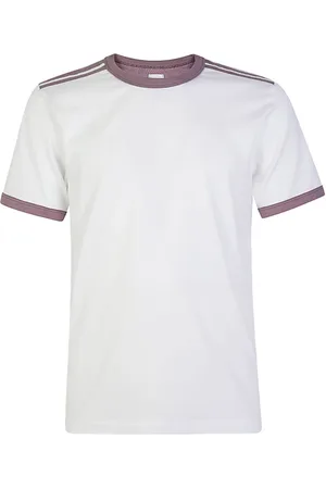ELEVENTY Tops, Heren, Wit, 2Xl, Katoen, Jersey Katoen Ronde Hals T-Shirt