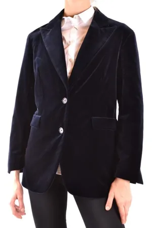 Aspesi Jassen, Dames, Zwart, M, Velvet Blazer