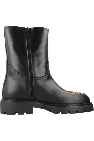 Alpe Schoenen, Dames, Zwart, 39 EU, Leer, Stijlvolle Enkellaarsjes