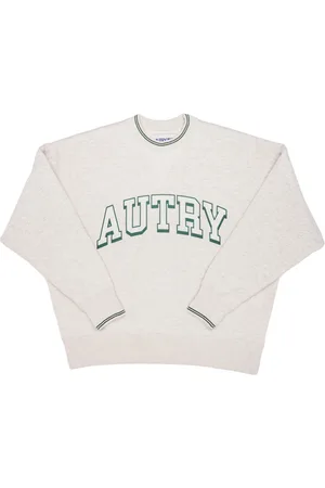 Autry Sweatshirts & Hoodies, Heren, Wit, S, Katoen, Sweatshirt met lange mouwen in universiteitsstijl