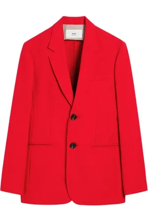 Ami Jassen, Dames, Rood, S, Wol, Rode Blazer Americana Jas