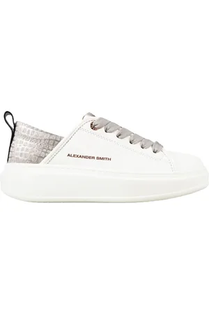 Alexander Smith Schoenen, Dames, Wit, 37 EU, Katoen, Eco-Wembley Woman Light Grey