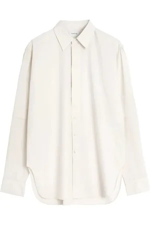 LEMAIRE Blouses & Shirts, Dames, , S, Overhemd met Opstaande Kraag en Korte Splitten