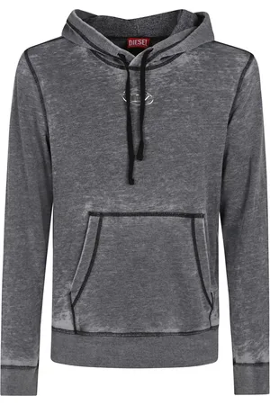 Diesel Sweatshirts & Hoodies, Heren, Grijs, XL, Katoen, Grijze Trui Comfort Stijl