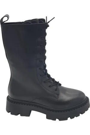 Ash Schoenen, Dames, Zwart, 37 EU, Leer, Gaga Veterlaarzen