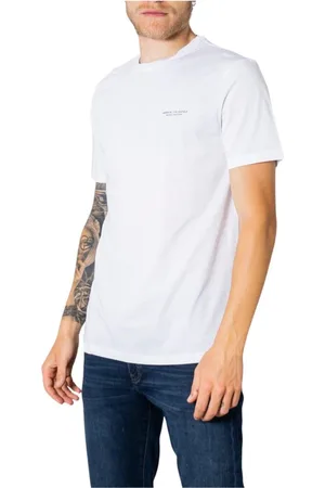 Armani Exchange Tops, Heren, Wit, XL, Katoen, Wit T-shirt