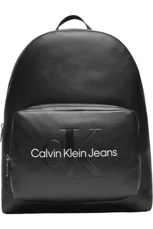Calvin Klein Tassen, Dames, Zwart, ONE Size, Zwarte ritstas met meerdere zakken