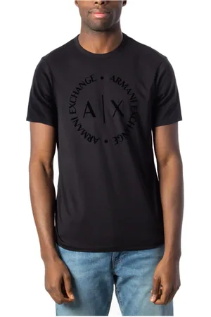Armani Exchange Tops, Heren, Zwart, 2Xl, Katoen, Katoenen T-shirt