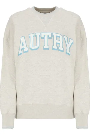 Autry Sweatshirts & Hoodies, Dames, Grijs, S, Katoen, Cotton Crew Neck Sweatshirt