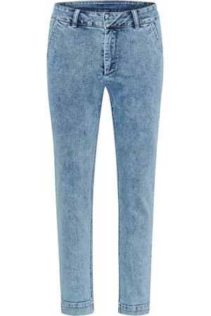 Kaffe Jeans, Dames, Blauw, M, Denim, Lichtblauwe Gewassen Denim Jeans