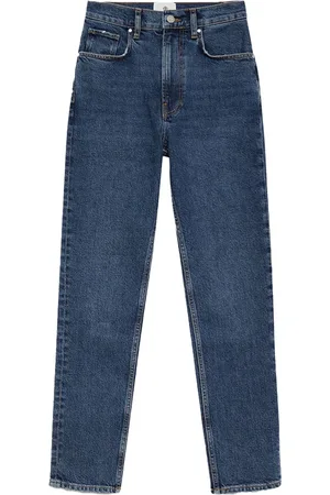 ANINE BING Broeken, Dames, Blauw, W30, Katoen, Slim High Rise Ankle Jeans