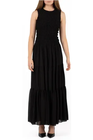 Michael Kors Kleedjes, Dames, Zwart, M, Stijlvolle Jurk voor Vrouwen
