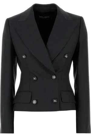 Dolce & Gabbana Jassen, Dames, Grijs, S, Wol, Stijlvolle Blazers en Vesten Jas