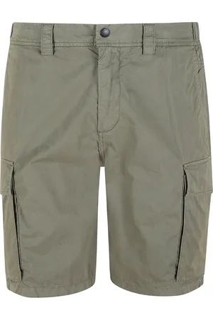Woolrich Korte broeken, Heren, Groen, W33, Katoen, Blauwe Gewassen Katoenen Cargo Shorts