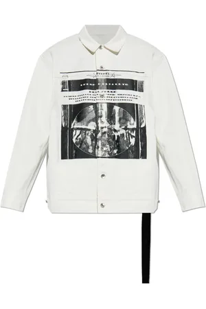 Rick Owens Jassen, Heren, Wit, S, Denim, Denim jas