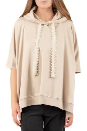 Dondup Sweatshirts & Hoodies, Dames, Wit, M, Stijlvolle Gebreide Top
