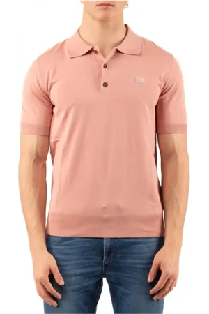 Dsquared2 Tops, Heren, Roze, M, Stijlvolle Polo Shirt