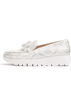 Wonders Schoenen, Dames, Wit, 40 EU, Mocasín Rose Blanco, Color: Blanco