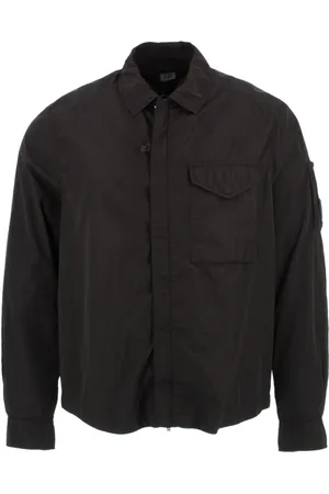 C.P. Company Jassen, Heren, Zwart, S, Zwarte Overshirt Jassen