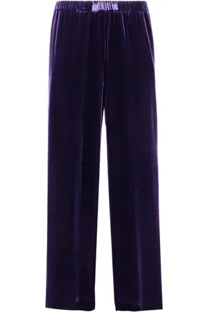 Aspesi Broeken, Dames, Paars, S, Wijde Broek