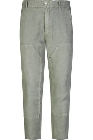 ELEVENTY Broeken, Heren, Groen, W32, Linnen, Werkkleding Linnen Broek