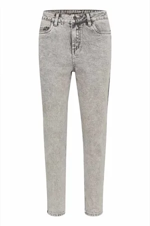 Kaffe Jeans, Dames, Grijs, M, Denim, Slim Fit Grijze Gewassen Denim Jeans