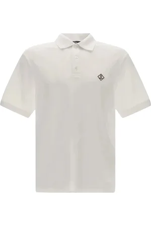 HERNO Tops, Heren, Wit, XL, Katoen, Katoenen poloshirt met geborduurd logo