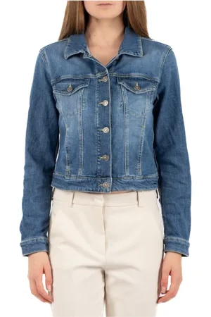 Dondup Jassen, Dames, Blauw, M, Stijlvolle Blouson Jas