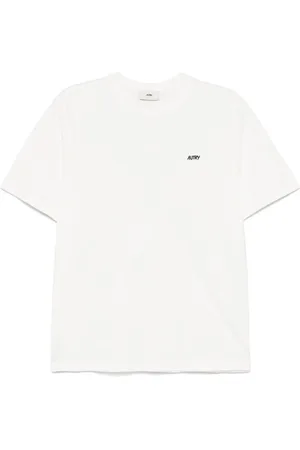 Autry Tops, Heren, Wit, L, Katoen, T-shirt met korte mouwen en ronde hals