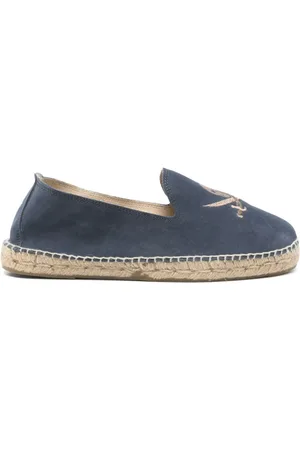 MANEBI Schoenen, Heren, Blauw, 41 EU, Blauwe Platte Schoenen